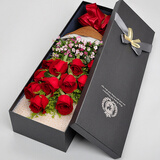 一花一恋鲜花同城配送红玫瑰花束礼盒送女友老婆生日礼物全国花店 鲜花·11朵红玫瑰礼盒装