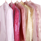 苏兹 透明衣服防尘袋 大衣防尘罩 西服衣罩挂衣袋 透明15件套