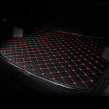 魅驹专车订制后备箱垫皮革专用汽车尾箱垫适用于凯美瑞速腾迈腾朗逸 普通款---黑红色