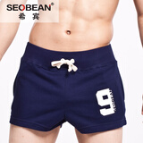 seobean希宾男士运动短裤男宽松休闲三分裤棉质吸汗透气马拉松跑步裤青年健身训练深蹲短裤潮款 深蓝色 XL