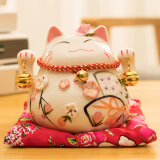 板谷山 招财猫日式装饰摆件陶瓷储蓄罐开业礼品女朋友生日礼物儿童
