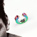 璟格格潮男士男生钛钢不锈钢耳夹耳饰街头圆圈圆环耳环简约潮酷122 彩色/无耳洞耳夹款