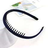 曾笑笑饰品 饰品高韧性发饰 发夹 带齿发箍压发条 面膜洗脸发箍压 5#藏青色