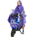 强迪大号加厚电动车雨披 牛津布单人摩托车雨衣 单人紫色大帽檐 均码