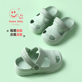 LATE TIME儿童拖鞋夏1-3岁男童室内软底宝宝洞洞鞋婴幼儿女童凉拖鞋夏 浅绿 15 cm内长【150】脚长约14-14.5cm