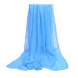 诗兰伦萨 围巾春夏季女纯色雪纺防晒丝巾海边沙滩巾长款披肩春秋遮阳纱巾