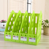 通必发文件架 四组新料糖果色桌面资料整理架 文件框 绿色