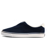 回力男鞋女鞋韩版帆布鞋甲板鞋情侣板鞋一脚蹬赖人鞋纯色复古 蓝色 42