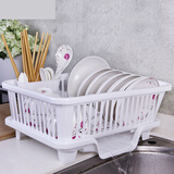 放碗架沥水架沥碗架晾碗柜厨房用品用具置物架餐具滴水塑料 正面沥水碗架白色