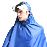 强迪大号加厚电动车雨披 牛津布单人摩托车雨衣 单人宝兰大帽檐 均码