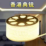 典锐 led灯带七彩色灯带5050灯带超亮3014客厅220V灯带LED灯带 暖白 高亮3014 120灯旗舰版