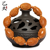 乙太尚品精雕橄榄核手串八大财神橄榄胡八方来财送礼长辈 惬意财神 南工 约16*25mm