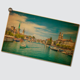 居梦坞 欧洲欧美风景风情画建筑风景个性装饰海报酒吧 咖啡馆 装饰画简约北欧风景装饰画 NB4352 50*30