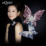 依特蝴蝶胸针女高档时尚女款气质西装胸花秋冬水晶别针生日礼物送女友 彩色