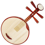 梵巢 红花梨木京剧 民乐西皮 二黄演奏初学月琴乐器 HM-02缺口 原木色 民乐月琴