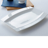 瓷秀源 纯白骨瓷盘子陶瓷碟子菜盘饭盘牛排盘西餐盘简约瓷器可定制 12英寸日式鱼盘1个 直径 31cm