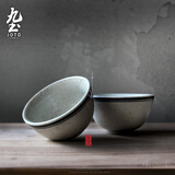 九土 仿明代功夫小茶杯 景德镇陶瓷茶具手绘青花复古品茗杯主人杯 单个