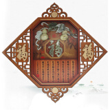 娜芸装饰画玉雕画沙发背景墙立体浮雕中式挂画玄关书房过道客厅壁画 葫芦福字