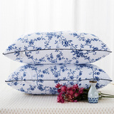 语桐家纺 枕头 单人枕芯 舒适纤维护颈枕头芯高弹酒店枕 青花瓷单只装 48x74cm