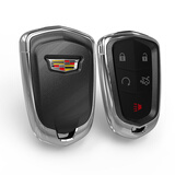 迪加伦 电镀 凯迪拉克钥匙壳 XTS ATS-L XT4 xt5 CT6 XT6钥匙套 汽车钥匙包扣 炫酷黑(单钥匙壳) 凯迪拉克 xt5 ct6 atsl 凯雷德 专用钥