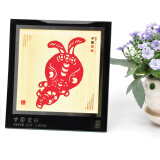 燕云州中国风特色礼品手工窗花镜框摆件剪纸工艺品福字成品送老外可定制 卡通生肖兔