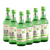 初饮初乐烧酒洋酒韩国进口初饮初乐烧酒配制酒 苹果味360ml*6瓶