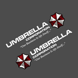 浮生汽车个性生化危机保护伞车贴贴纸安布雷车身贴反光车门玻璃划痕贴  侧门90*21CM白字对装