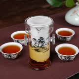 杰艺红茶茶具套装玻璃双耳冲茶器整套陶瓷青花过滤茶壶耐热泡茶器 5头红茶(蓝山水) 普通安全包装