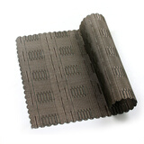 瓷牌茗茶具 茶盘保护垫 茶席 茶垫 竹席纤维防水耐磨 功夫茶具茶道配件 中号银灰色34*25CM