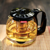 紫丁香 茶壶 耐热玻璃壶茶具304不锈钢滤网 茶吧机水壶通用泡茶壶1.25L