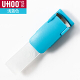 优和（UHOO） 优和胸牌夹扣证件卡套挂扣工作牌夹子胸卡上岗证车间员工扣卡夹 翻盖塑料夹 6702夹子 天蓝色10个装
