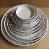 锦枫（jinfeng）花盆托圆形波浪花边垫子加厚塑料接水盆底座盆托 220号白色托盘