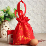 欧知哲（OZ）喜蛋袋 红喜蛋袋宝宝满月回礼袋喜字袋寿字袋鸡蛋袋结婚回礼袋 20个中抽包放10-16个鸡蛋