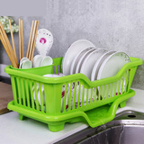 放碗架沥水架沥碗架晾碗柜厨房用品用具置物架餐具滴水塑料 正面沥水碗架绿色