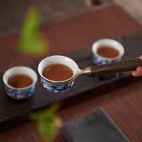 漢唐 茶道配件 功夫茶叉防烫叉U形茶夹实木杯叉茶具配件 小号茶叉
