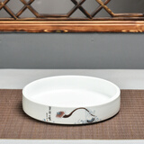 瓷牌茗 粗陶茶叶罐大号七饼装存茶罐 醒茶密封罐普洱茶饼罐储茶罐青花陶瓷茶罐 青花【茶禅一味】叠加层（无盖）