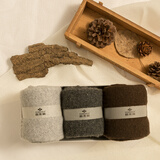 革斤威女羊毛袜子女加厚袜子 女 冬季保暖袜毛圈加绒兔羊毛孕妇毛巾袜子 男士(深灰+浅灰+咖啡)