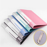 红杰（HONGJIE）纸板活页文件夹5个打孔两孔夹D型孔资料夹办公用品 D型二 孔夹5个装 蓝色