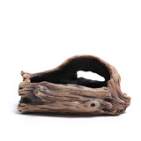 欧林泽 陶瓷花盆 陶泥多肉植物绿植花器 创意桌面仿老根根雕生态树桩陶盆 中式个性 木桩 款式2/长19.5*宽10*高9.5厘米