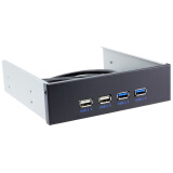 BSN 前置软驱位/光驱面板 电脑DIY配件 老电脑升级 机箱USB扩展 光驱位面板USB3.0*2+USB2.0*2