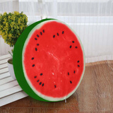 正诺（zhengnuo） 坐垫创意仿真水果靠垫办公室圆形椅垫学生坐垫可拆洗加厚 薄款西瓜 坐垫