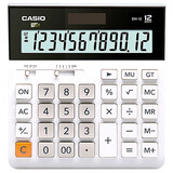 原装卡西欧(CASIO)DX-12B计算器办公商务财务专用太阳能计算机 白色