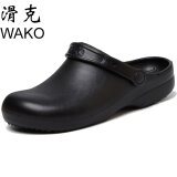 WAKO滑克厨师厨房鞋 防滑防水防油男安全工作鞋劳保鞋夏季 黑色 A9011 41