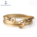 KIEL JAMES PATRICK美国进口饰品学生闺蜜情侣手链皮革皮质多圈手环男女款情人节礼物 The Golden Crew 均码