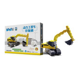 爱拼 3D益智手工 动力工程车：挖掘机