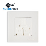 IBDN网络面板单双三四口 86模块插座信息面板(含模块) 三口面板(不含模块)
