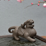 瓷牌茗茶具（cipaiming teaset）瓷牌茗 精品紫砂茶宠喷水财源滚滚三足招财金蟾茶道配件茶盘摆件 飞天貔貅(茶宠)