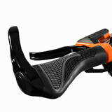 JIEYIDA山地车把套自行车牛角把套副把手把套手柄套握把单车配件骑行装备 黑色(羊角)+安装工具