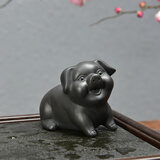 瓷牌茗茶具（cipaiming teaset）瓷牌茗 精品紫砂茶宠喷水财源滚滚三足招财金蟾茶道配件茶盘摆件 招财猪(茶宠)