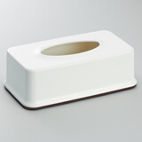 inomata日本进口纸巾盒餐巾纸盒抽纸盒纸巾收纳盒 白色 23.5*13.5*8cm